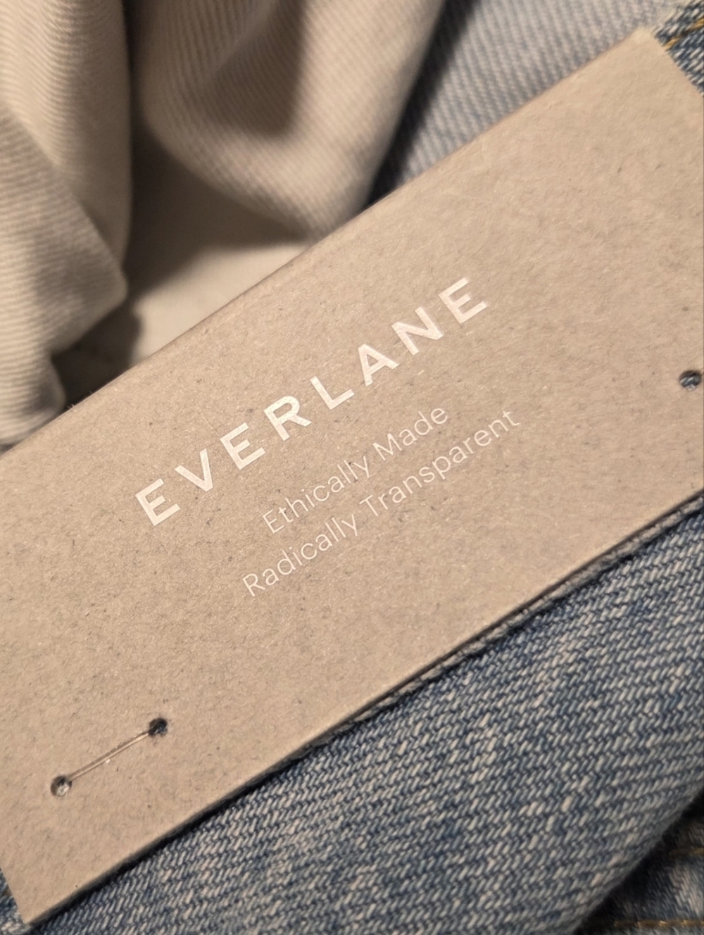 NWT New Everlane The Baggy Jean Low Rise Blue Denim Women's 33 Regular Wide Leg - Picture 10 of 11
